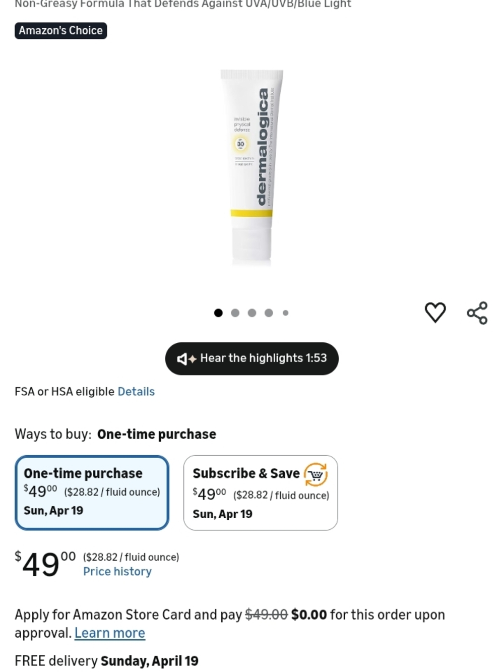 Dermalogica Invisible Physical Defense SPF 30 - New Sealed Bottle